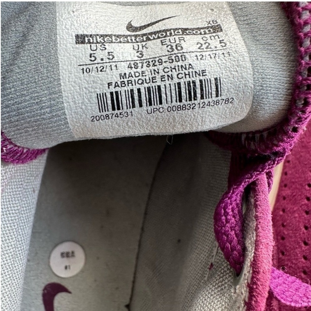 Nike Go Chukka Sneakers Shoes Magenta Purple Suede Mid Top Active Womens 5.5 - Picture 8 of 9